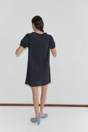 Deiji Studios Buttoned Mini Dress Mono Grid – Detailbild 2