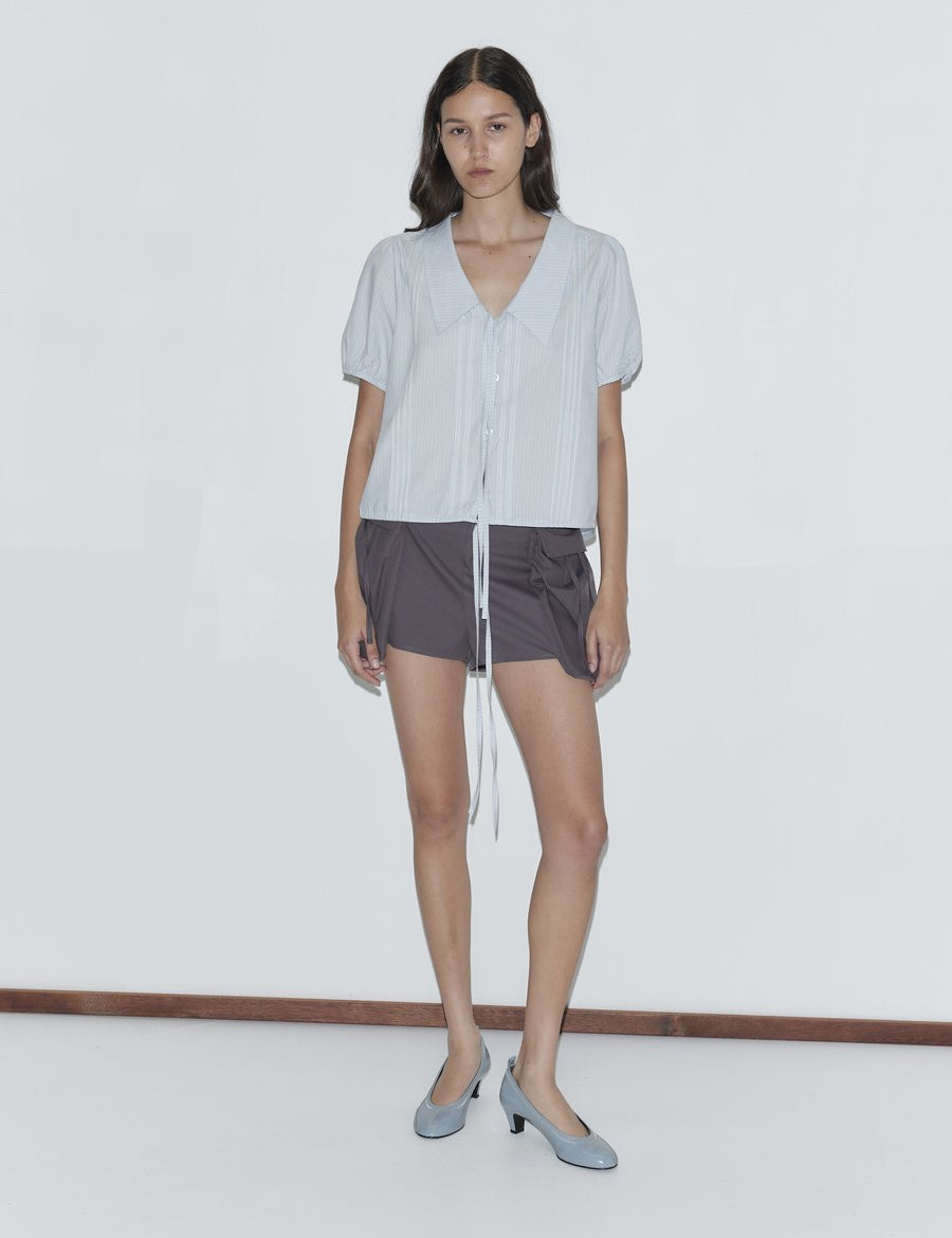 Deiji Studios Fine Collar Top Mist Stripe – Produktbild