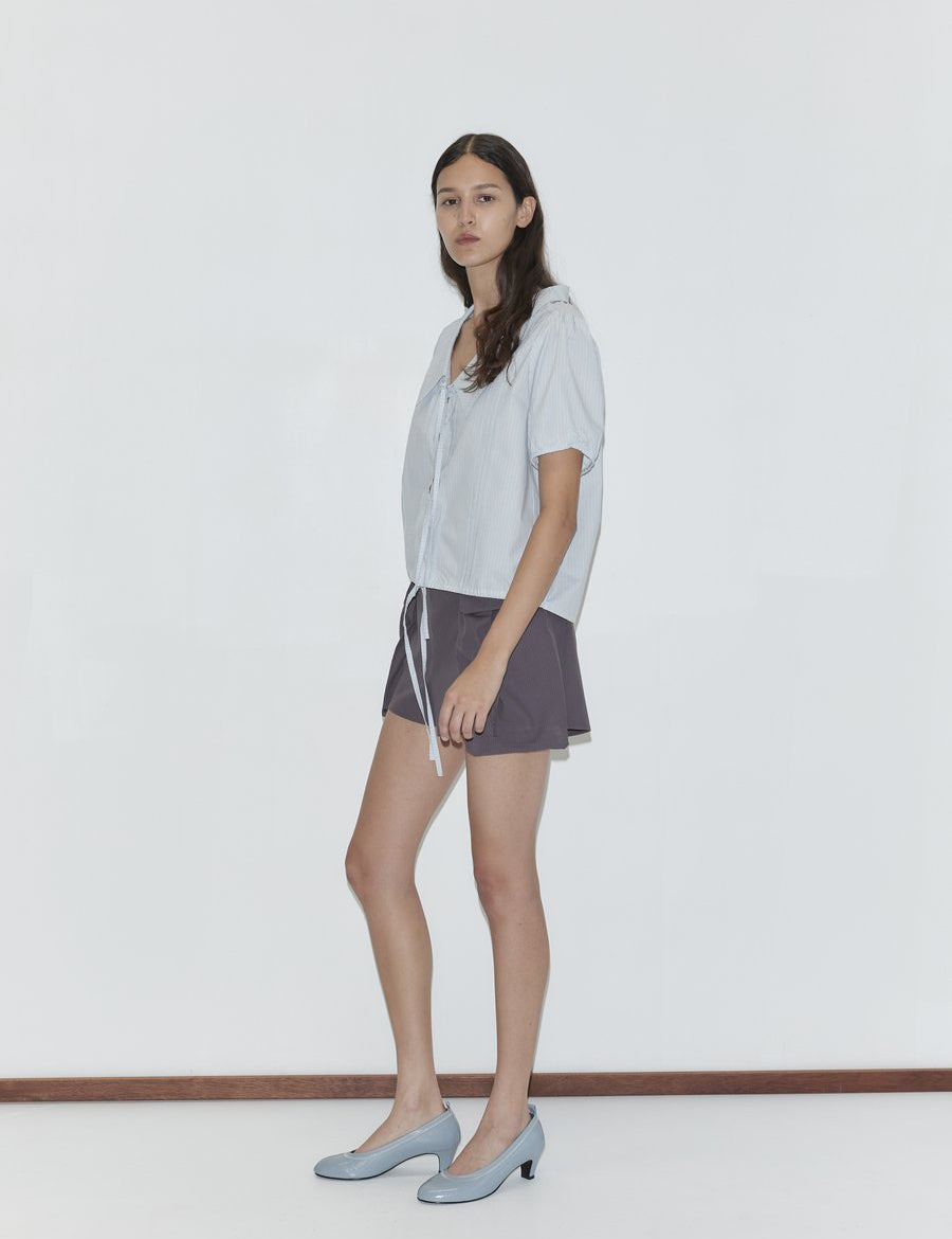 Deiji Studios Fine Collar Top Mist Stripe – Detailbild 1