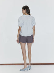 Deiji Studios Fine Collar Top Mist Stripe – Detailbild 2