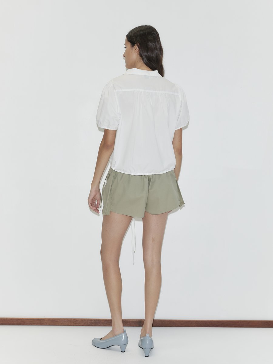Deiji Studios Fine Collar Top White – Detailbild 2