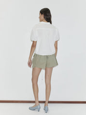 Deiji Studios Fine Collar Top White – Detailbild 2