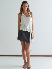 Deiji Studios Pocket Skirt Mono Stripe – Detailbild 2