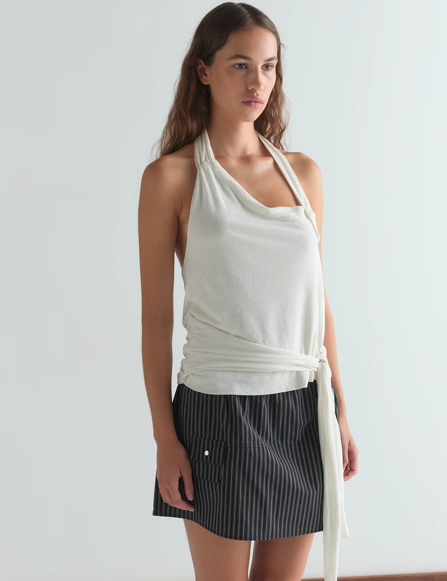 Deiji Studios Pocket Skirt Mono Stripe – Detailbild 3
