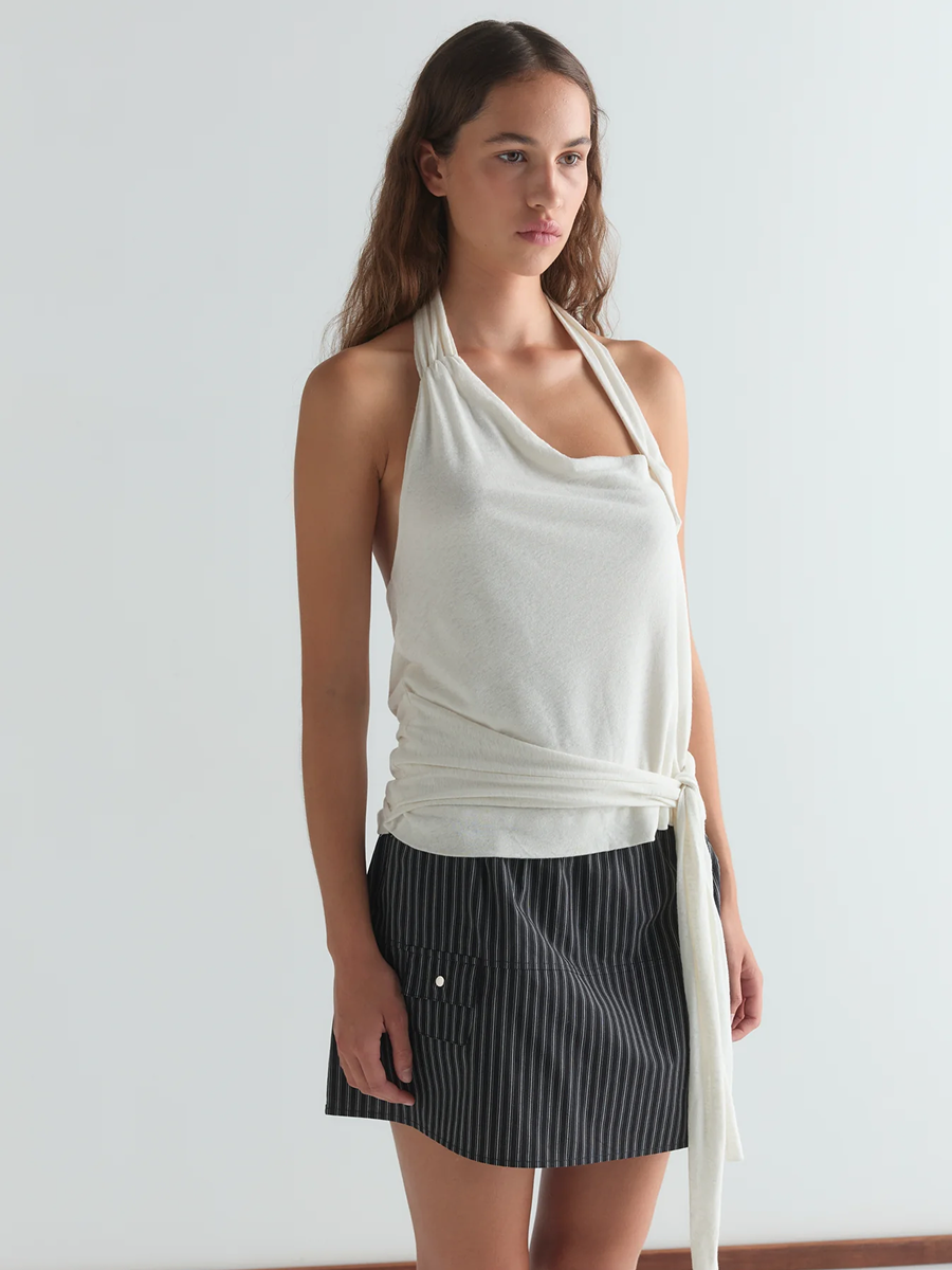 Deiji Studios Pocket Skirt Mono Stripe – Detailbild 3
