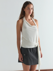 Deiji Studios Pocket Skirt Mono Stripe – Detailbild 3