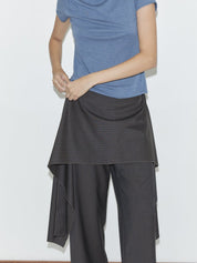 Deiji Studios Pure Wool Zip Pant Set Charcoal Stripe – Detailbild 4