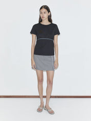 Deiji Studios Wool Tie Mini (Skirt) Grey Stripe – Produktbild