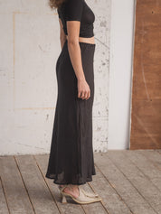 Dydine Linen Skirt - Black