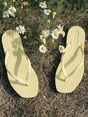 Tapered Yellow Flip Flops