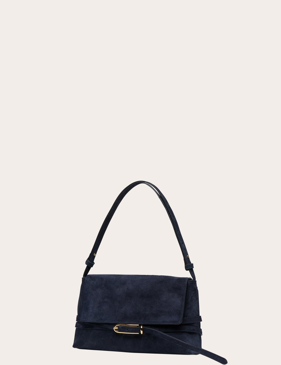 Liffner Belted Shoulder Bag Navy – Produktbild