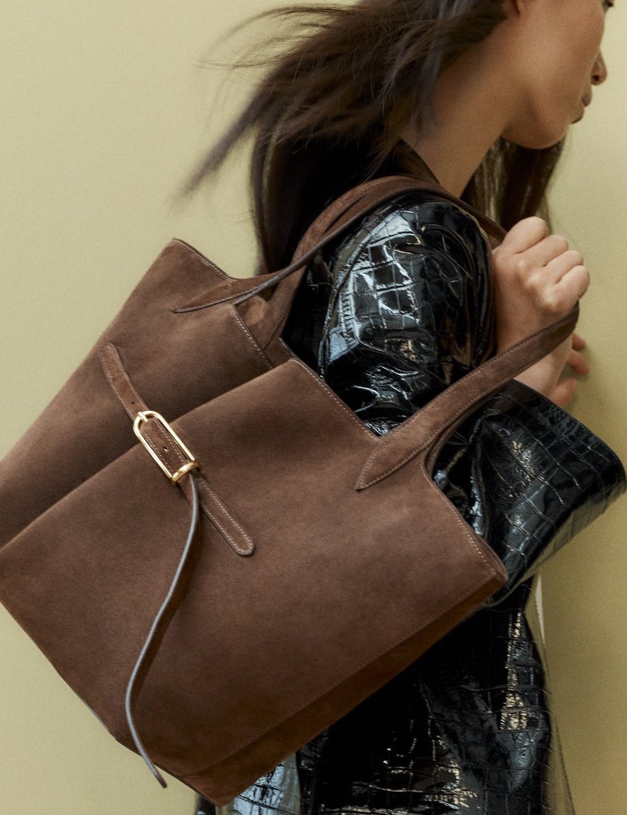 Liffner Belted Tote Dark Brown – Produktbild