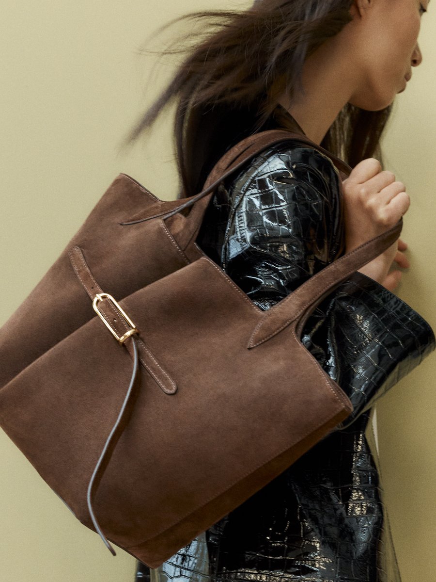 Liffner Belted Tote Dark Brown – Produktbild