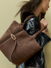 Liffner Belted Tote Dark Brown – Produktbild