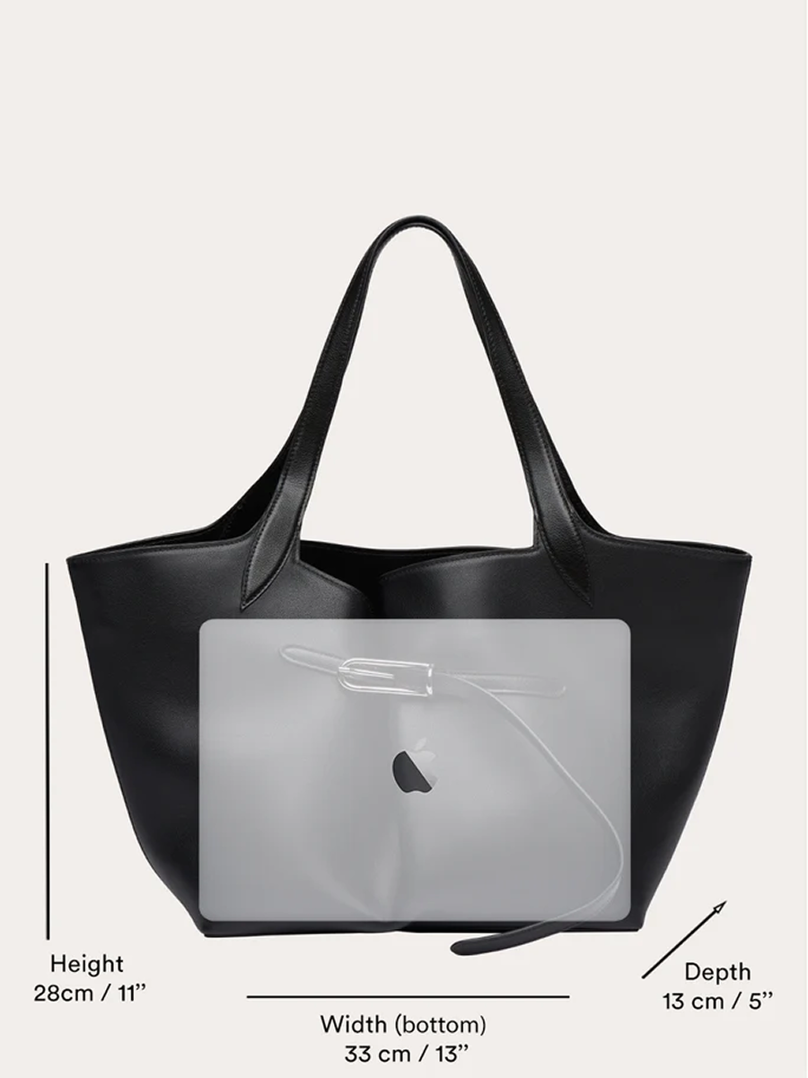 Liffner Belted Tote Dark Brown – Detailbild 2