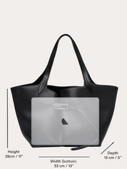 Liffner Belted Tote Dark Brown – Detailbild 2