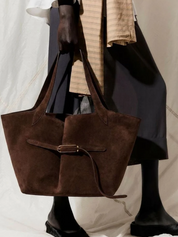 Liffner Belted Tote Dark Brown – Detailbild 4