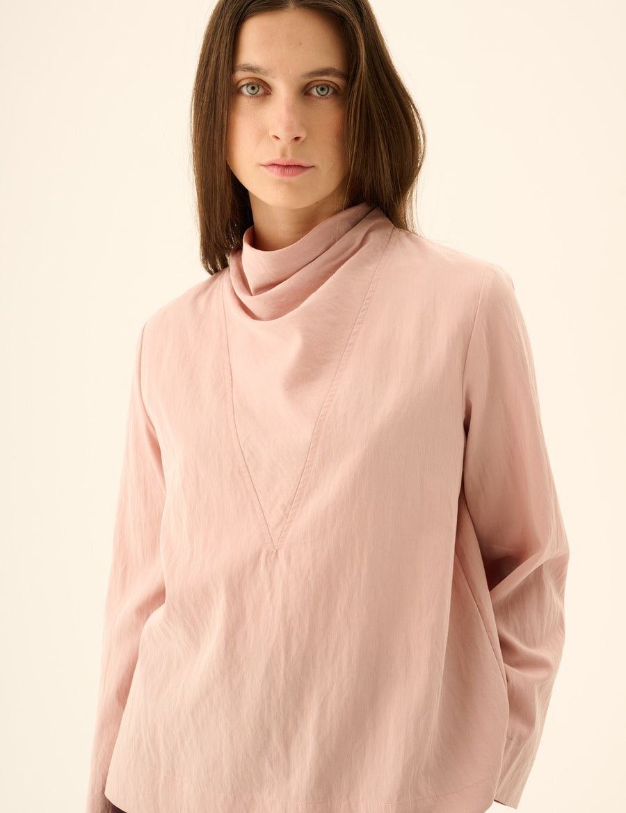 Rue de Tokyo Bluse Semira Crinkled Tencel Rose – Detailbild 1