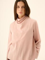 Rue de Tokyo Bluse Semira Crinkled Tencel Rose – Detailbild 1