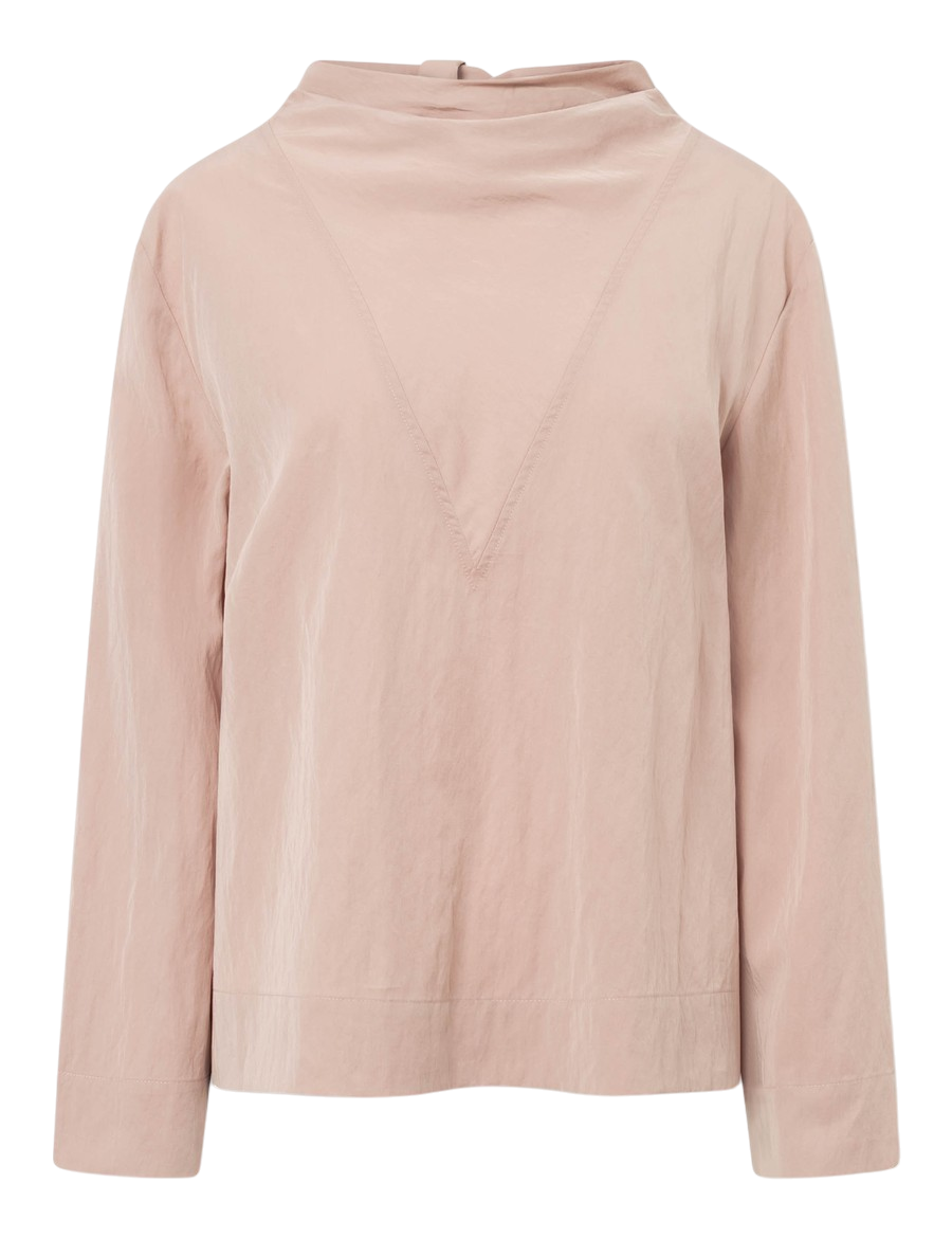 Rue de Tokyo Bluse Semira Crinkled Tencel Rose – Detailbild 4