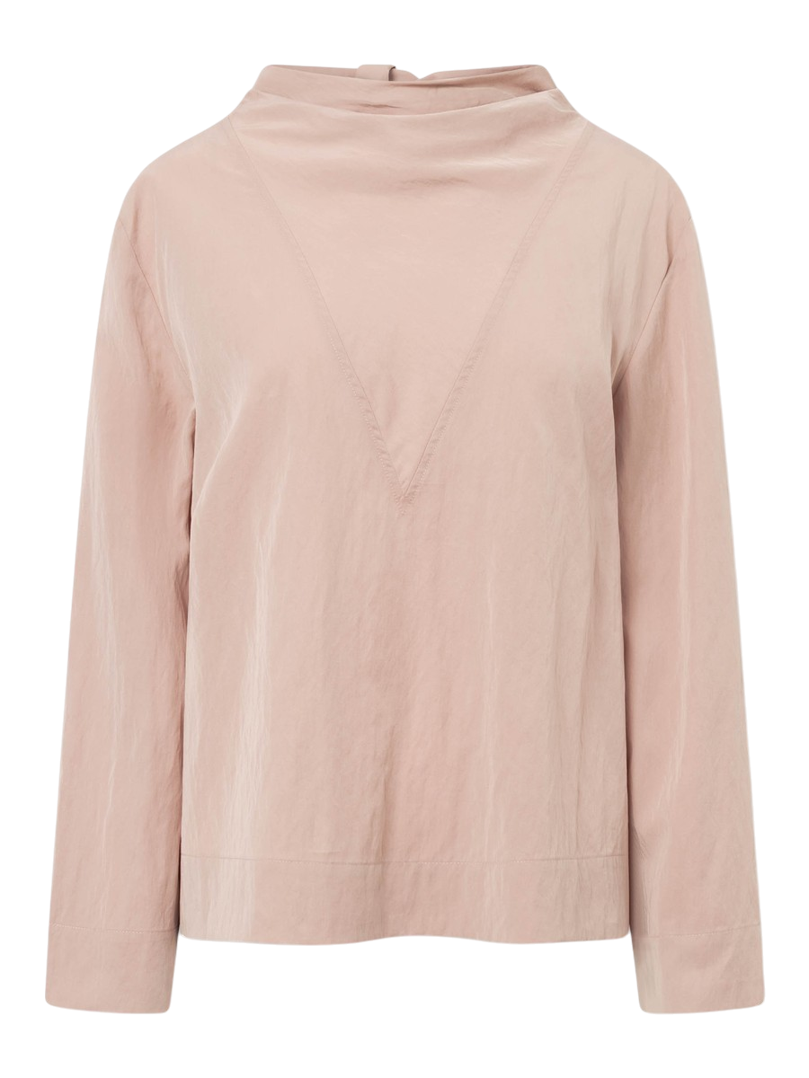 Rue de Tokyo Bluse Semira Crinkled Tencel Rose – Detailbild 4