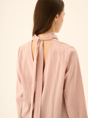Rue de Tokyo Bluse Semira Crinkled Tencel Rose – Detailbild 6