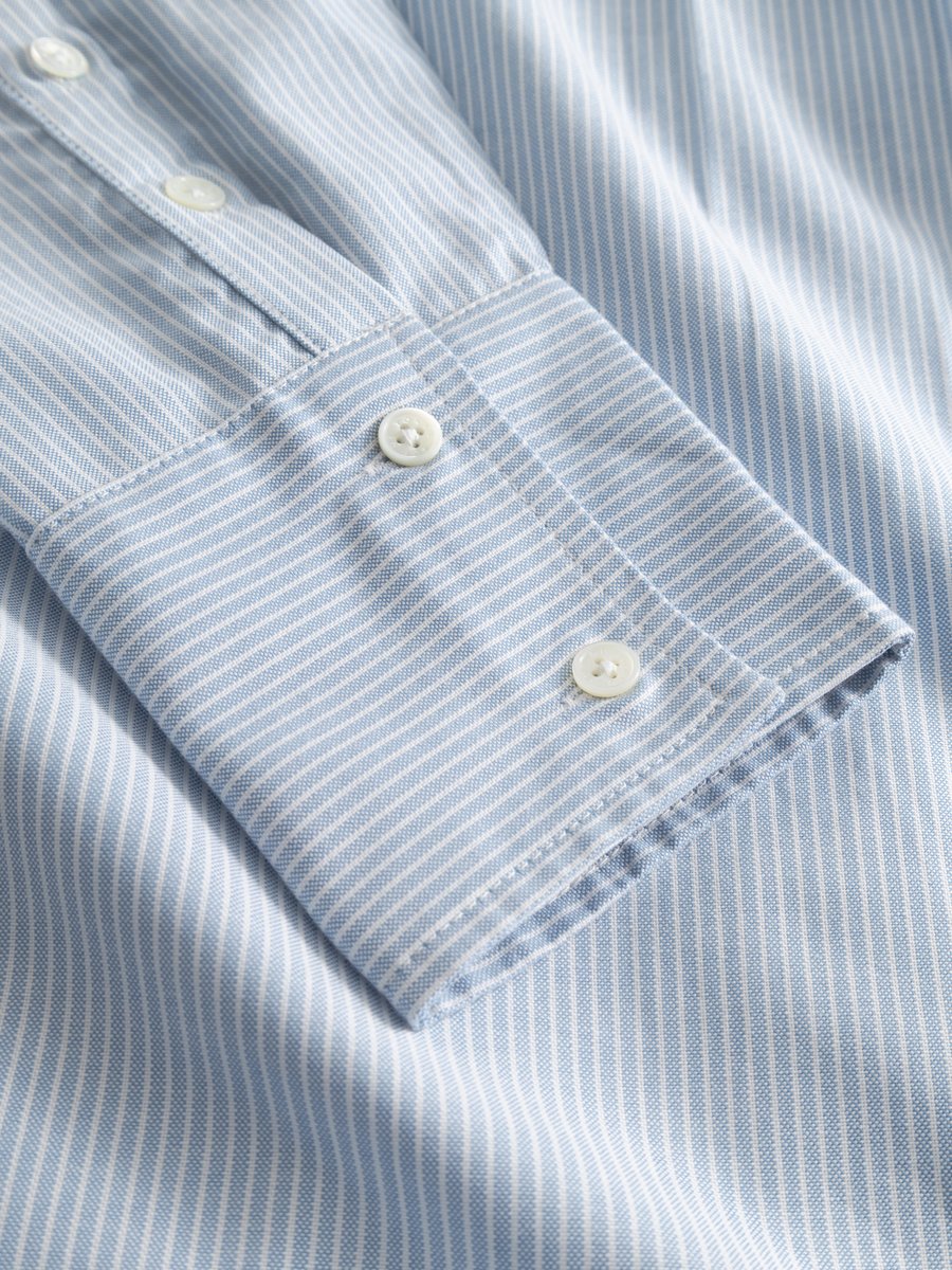 Rue de Tokyo Sylina Shirt White/Light Blue Stripe – Detailbild 3