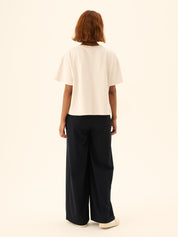 Rue de Tokyo T-Shirt Tora Light GMTD Jersey Parchment White – Detailbild 1