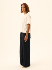 Rue de Tokyo T-Shirt Tora Light GMTD Jersey Parchment White – Detailbild 6