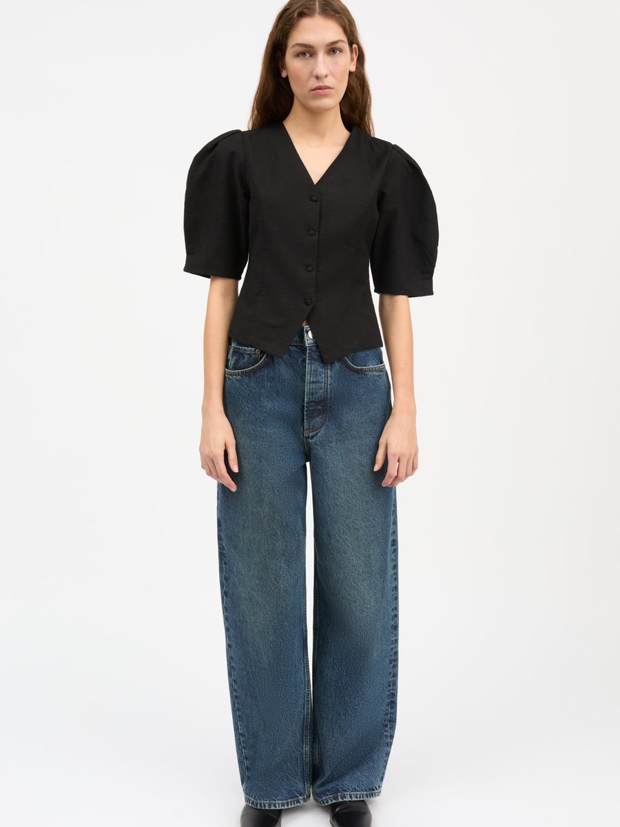 Skall Studio Anastasia Blouse Black – Detailbild 1
