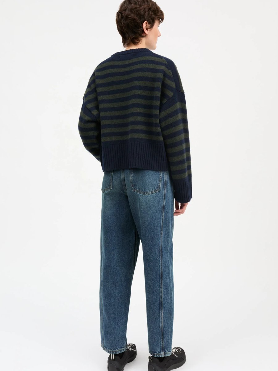 Skall Studio Campa Jumper Navy Green Stripe – Detailbild 2