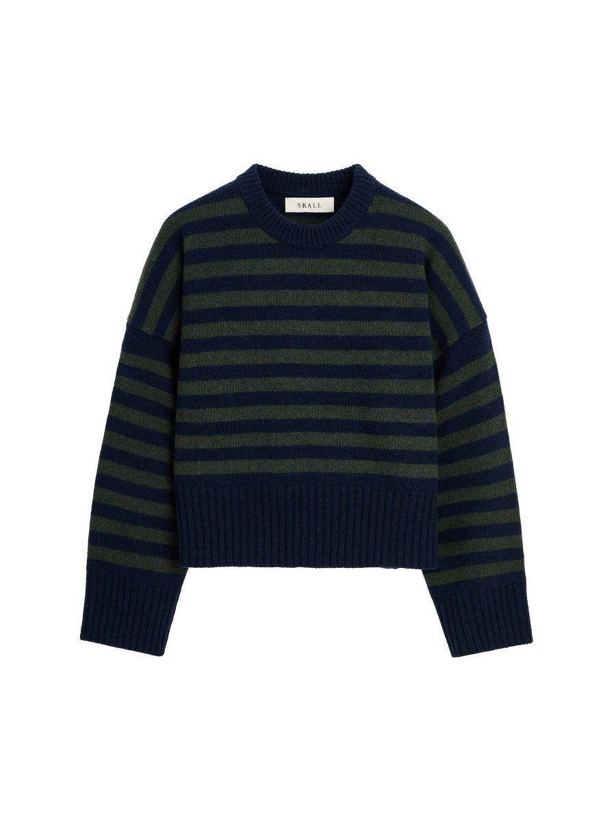 Skall Studio Campa Jumper Navy Green Stripe – Detailbild 4