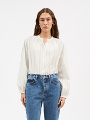 Skall Studio Cilla Shirt White/Navy Stripe – Detailbild 3