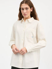 Skall Studio Edgar Shirt Oxford Off White – Produktbild