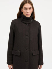 Skall Studio Ernest coat Brown Herringbone – Produktbild