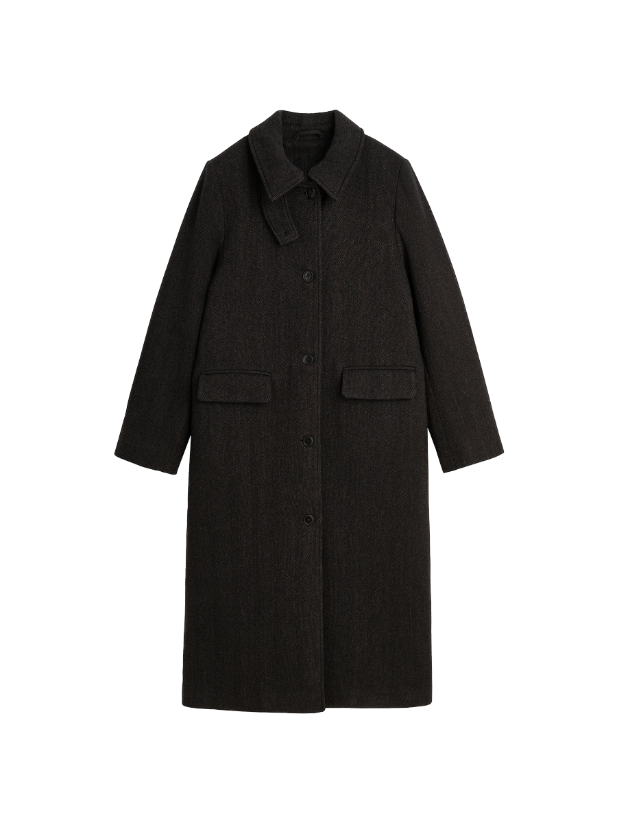 Skall Studio Ernest coat Brown Herringbone – Detailbild 9
