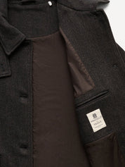 Skall Studio Ernest coat Brown Herringbone – Detailbild 4