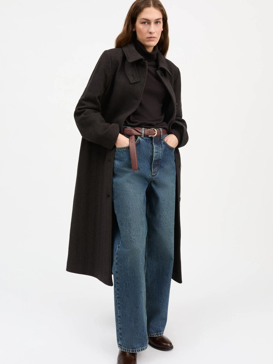 Skall Studio Ernest coat Brown Herringbone – Detailbild 7