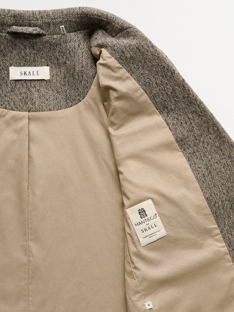 Skall Studio Joan Blazer Brown Herringbone – Detailbild 2