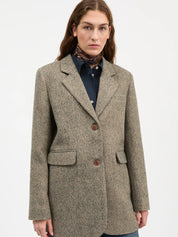 Skall Studio Joan Blazer Brown Herringbone – Detailbild 3