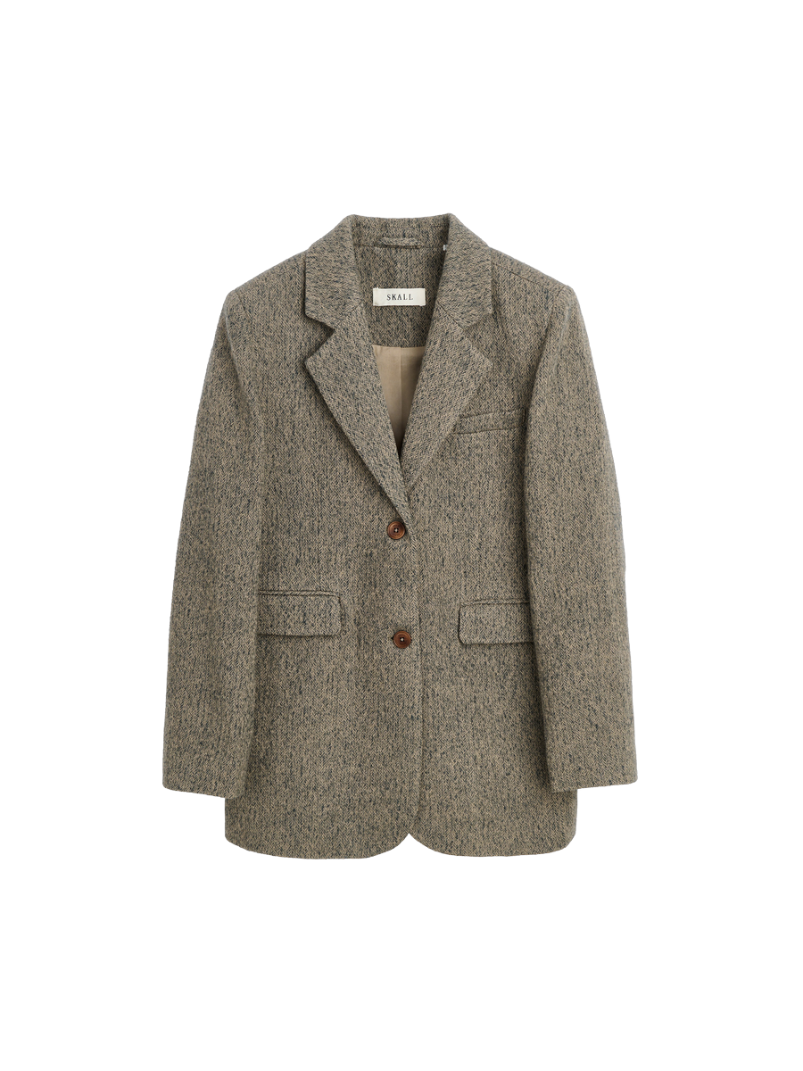 Skall Studio Joan Blazer Brown Herringbone – Detailbild 4