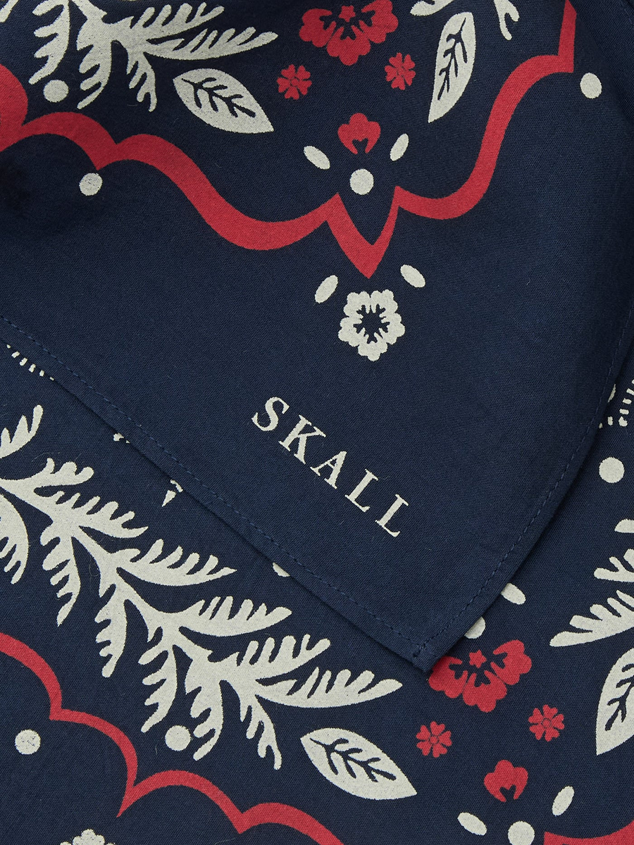 Skall Studio Juniper Scarf Navy/Red/Ecru – Detailbild 2