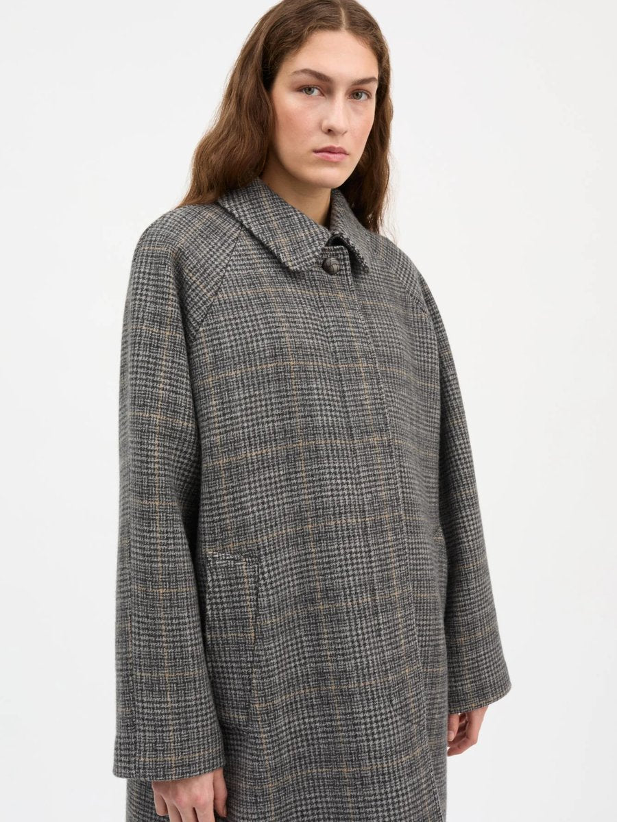 Skall Studio Mary Coat Grey Check – Detailbild 4