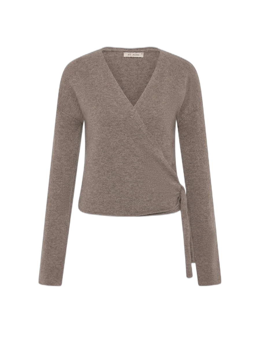 St. Agni Cashmere Wrap Cardigan Vapor – Detailbild 10