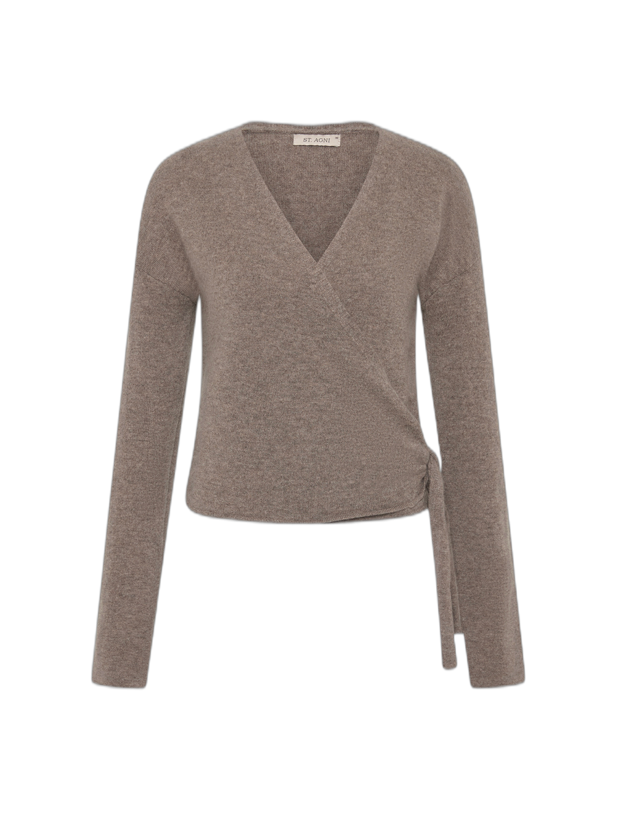 St. Agni Cashmere Wrap Cardigan Vapor – Detailbild 10