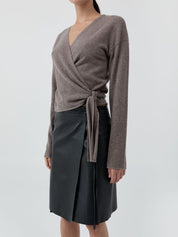 St. Agni Cashmere Wrap Cardigan Vapor – Detailbild 2