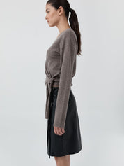 St. Agni Cashmere Wrap Cardigan Vapor – Detailbild 5