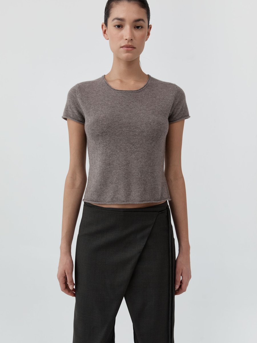 St. Agni Fine Merino Wool Baby Tee Vapor – Detailbild 1