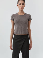St. Agni Fine Merino Wool Baby Tee Vapor – Detailbild 1