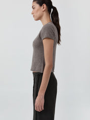 St. Agni Fine Merino Wool Baby Tee Vapor – Detailbild 4